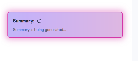 Summary Generation